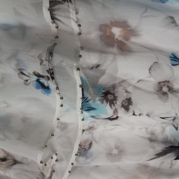 White House Black Market Dress 14 Watercolor Pastel Floral - Picture 3 of 10